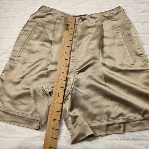 Ralph Lauren Purple Label Ainsworth Washed Satin Shorts Womens 4 $990 - Picture 7 of 8